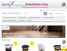 Tablet Screenshot of parkettkleber-shop.de